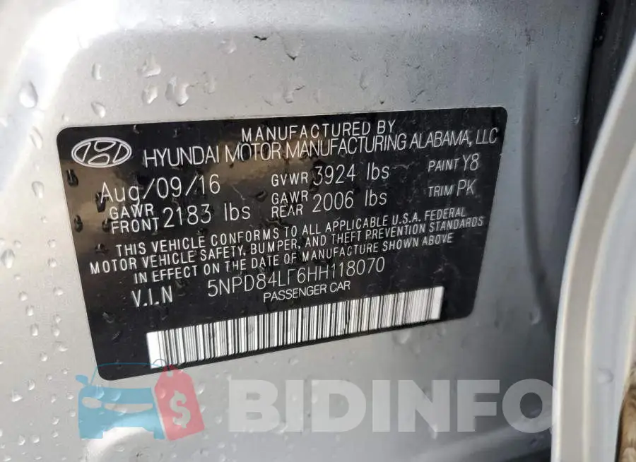 5NPD84LF6HH118070 Photo# 12