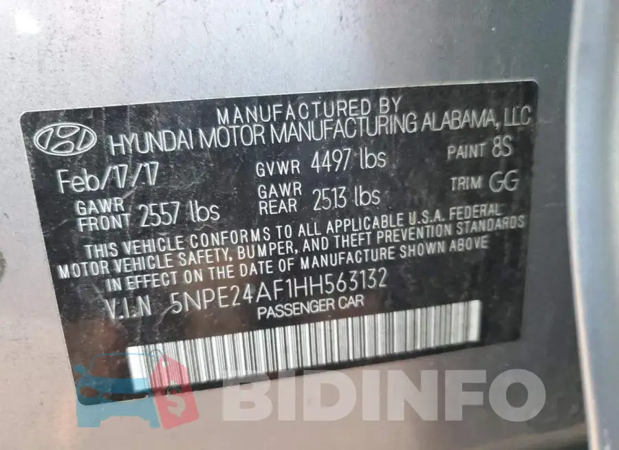 5NPE24AF1HH563132 Photo# 12