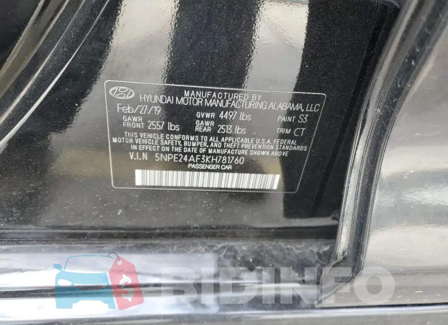 5NPE24AF3KH781760 Photo# 13
