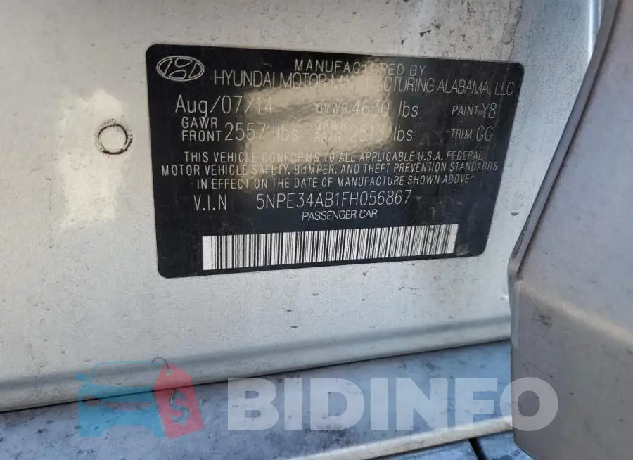 5NPE34AB1FH056867 Photo# 12