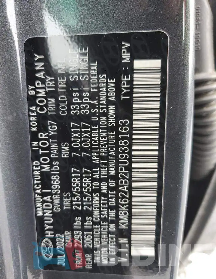 KM8K62AB2PU938163 Photo# 13