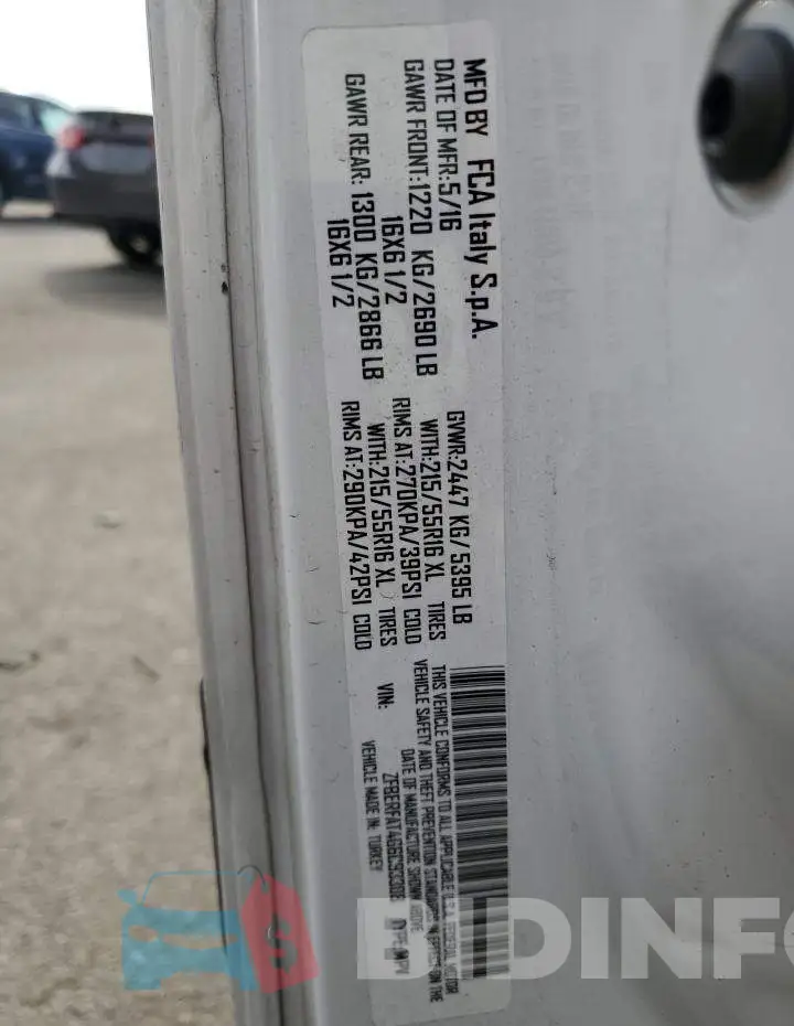 ZFBERFAT4G6C93308 Photo# 12