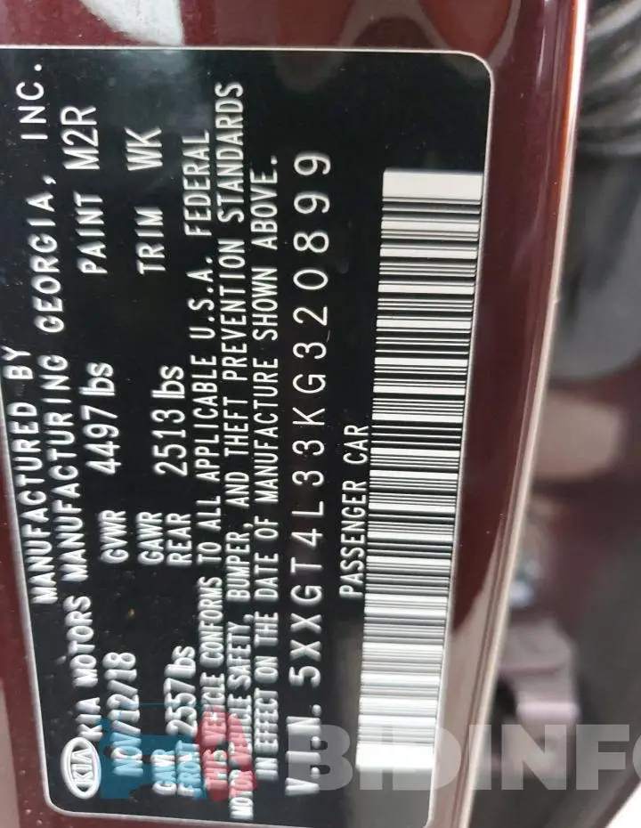 5XXGT4L33KG320899 Photo# 12