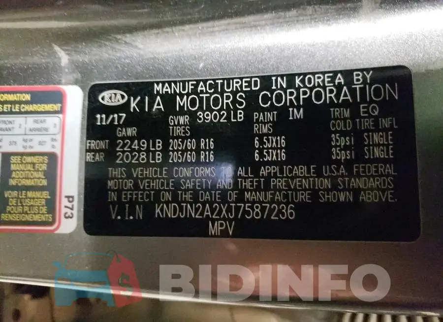 KNDJN2A2XJ7587236 Photo# 12