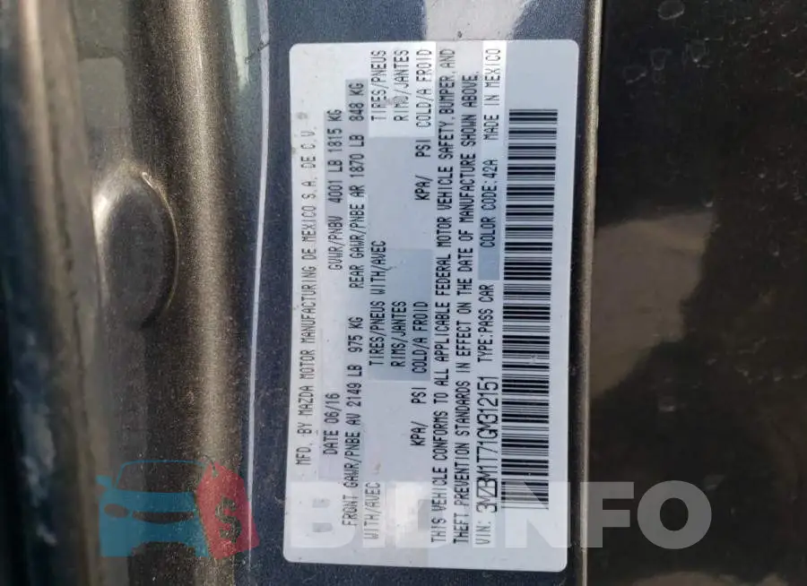 3MZBM1T71GM312151 Photo# 13
