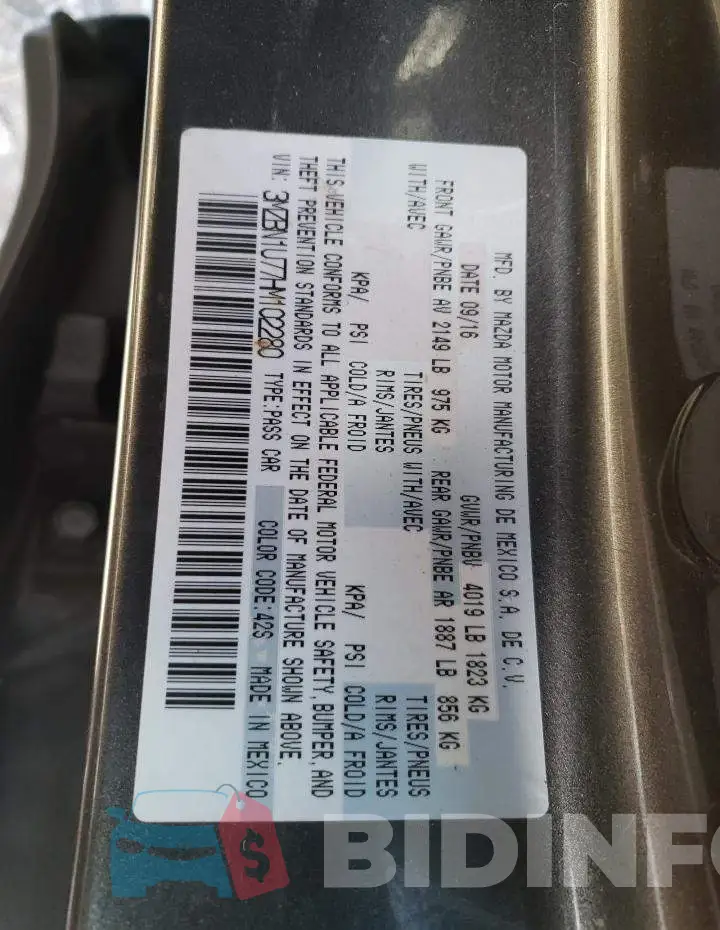 3MZBN1U77HM102280 Photo# 12