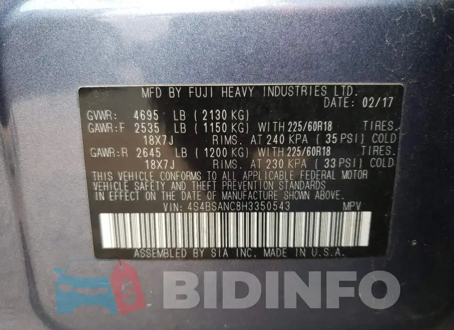 4S4BSANC8H3350543 Photo# 13