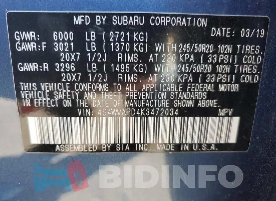 4S4WMAPD4K3472034 Photo# 13