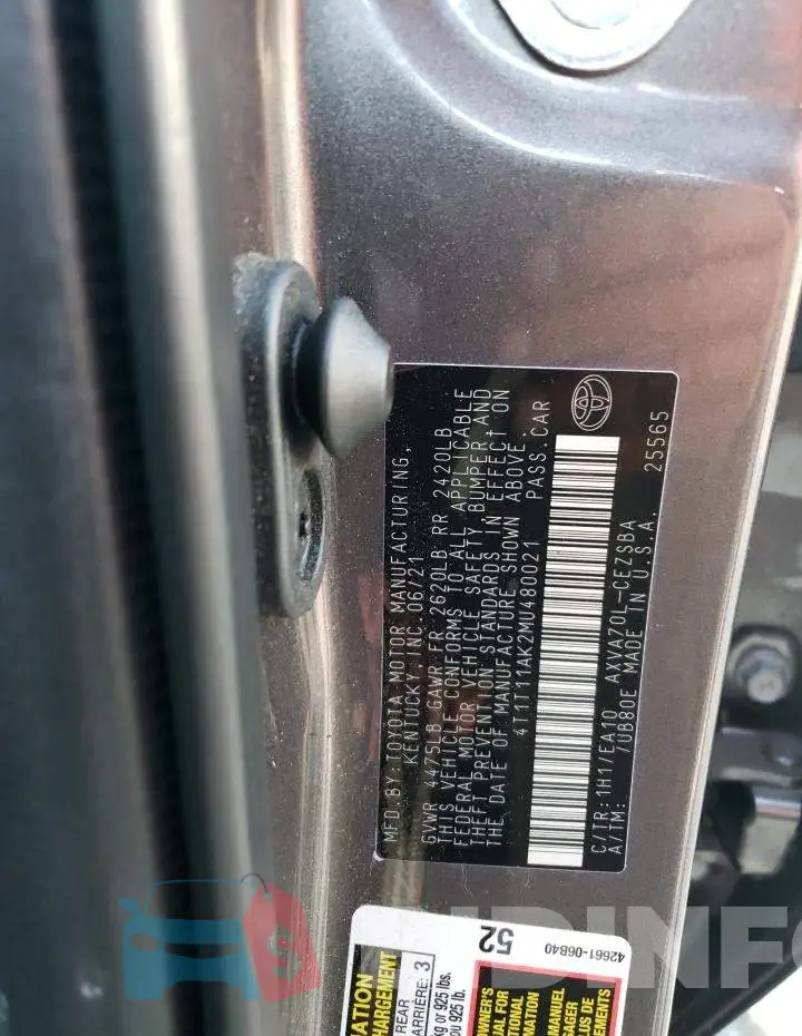 4T1T11AK2MU480021 Photo# 12