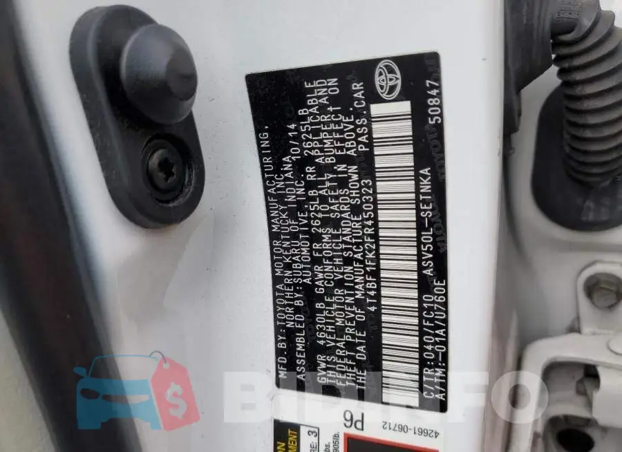4T4BF1FK2FR450323 Photo# 13