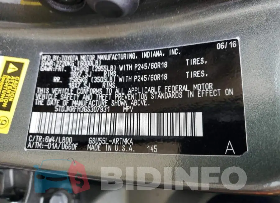 5TDJKRFH3GS307931 Photo# 13