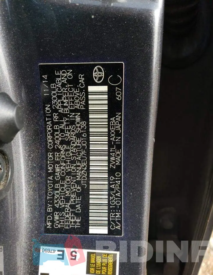JTDZN3EU7FJ016138 Photo# 12
