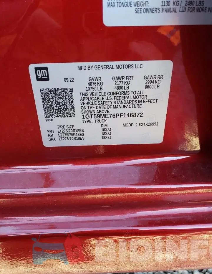 1GT59ME76PF146872 Photo# 13