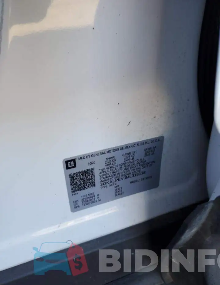 3GKALPEV3ML319138 Photo# 12