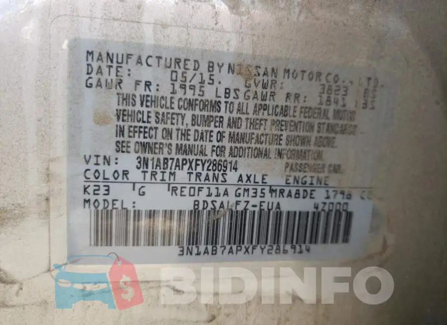 3N1AB7APXFY286914 Photo# 12
