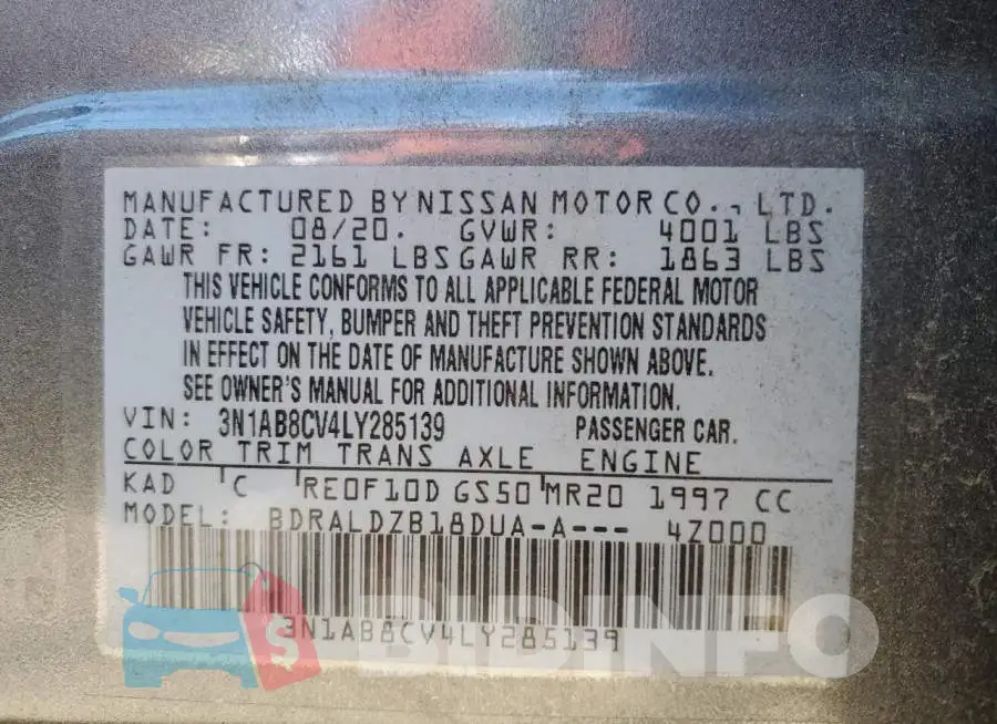 3N1AB8CV4LY285139 Photo# 12