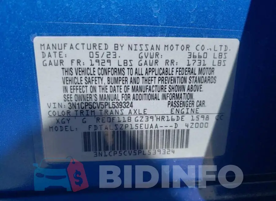 3N1CP5CV5PL539324 Photo# 12