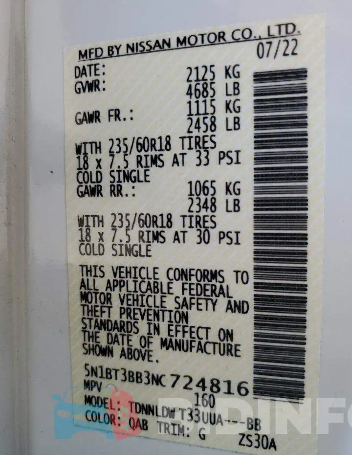 5N1BT3BB3NC724816 Photo# 13