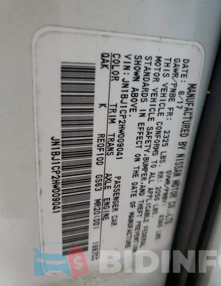 JN1BJ1CP2HW009041 Photo# 13
