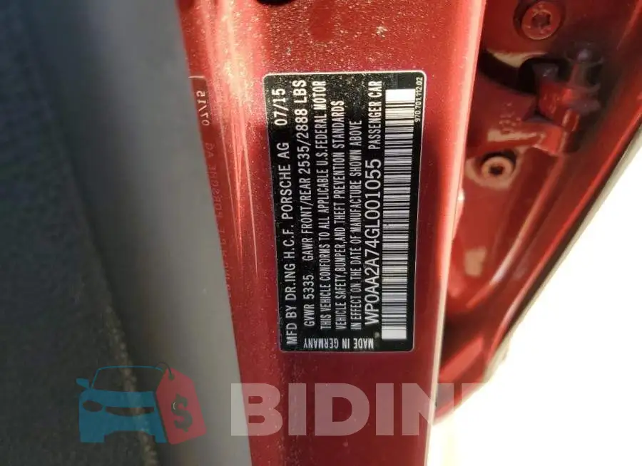 WP0AA2A74GL001055 Photo# 12