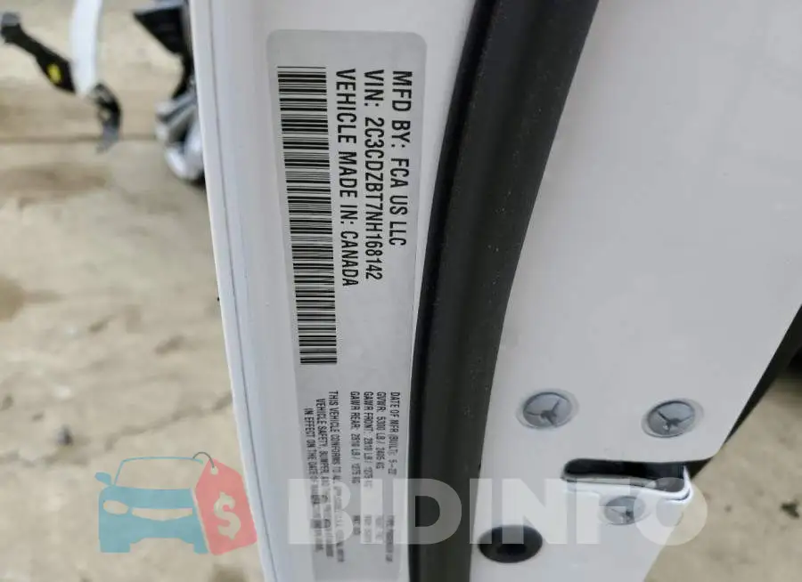 2C3CDZBT7NH168142 Photo# 12