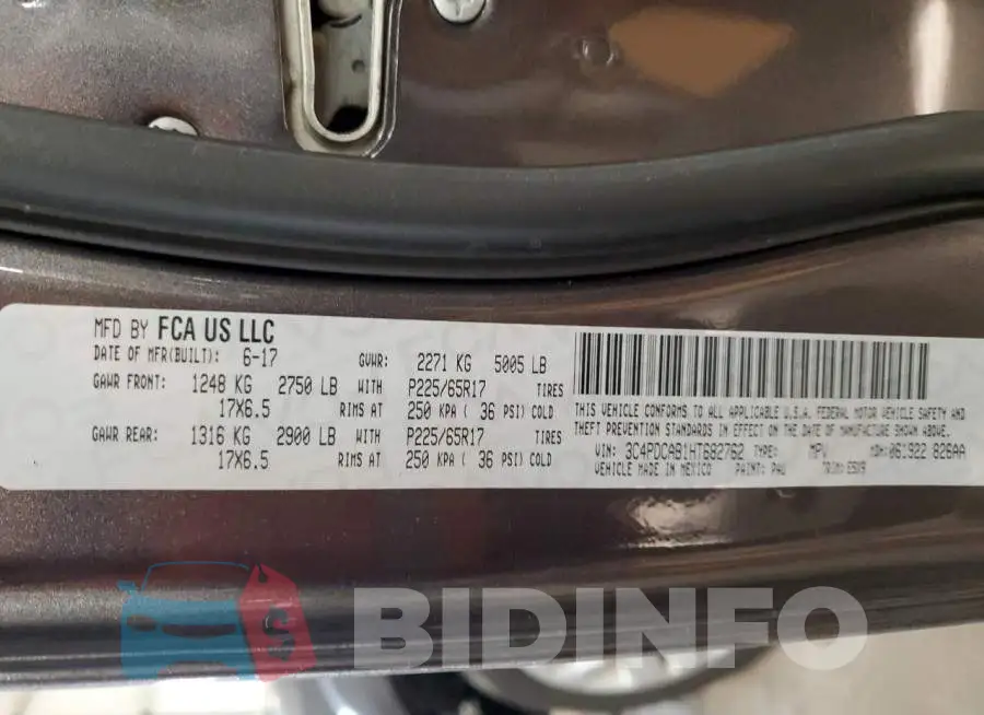 3C4PDCAB1HT682762 Photo# 12