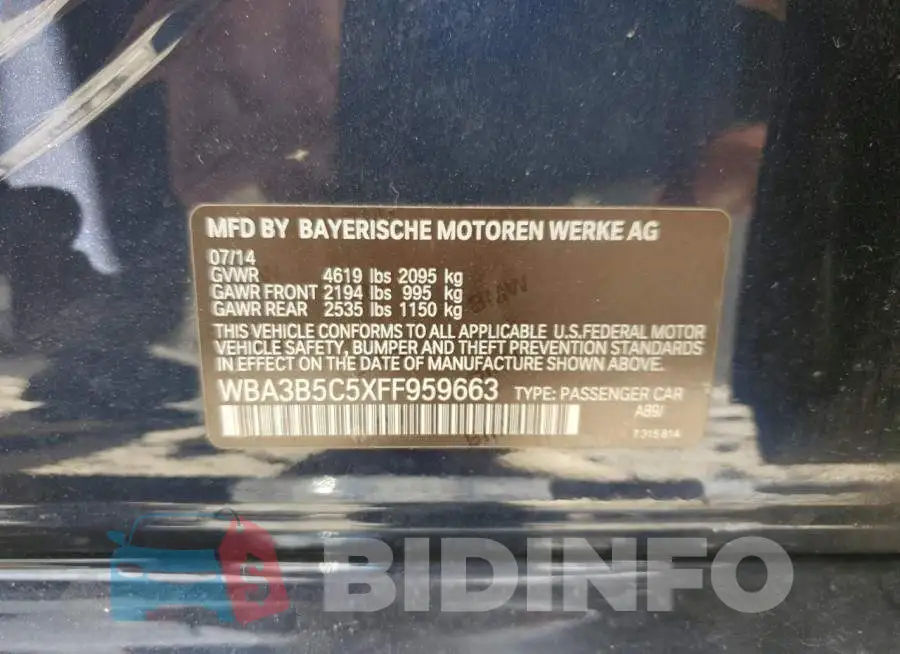 WBA3B5C5XFF959663 Photo# 12