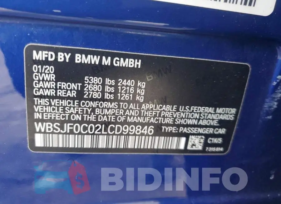 WBSJF0C02LCD99846 Photo# 12