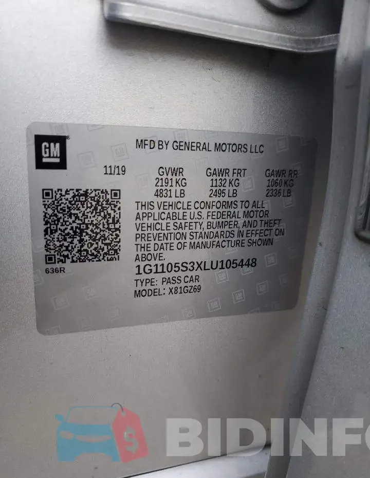 1G1105S3XLU105448 Photo# 12