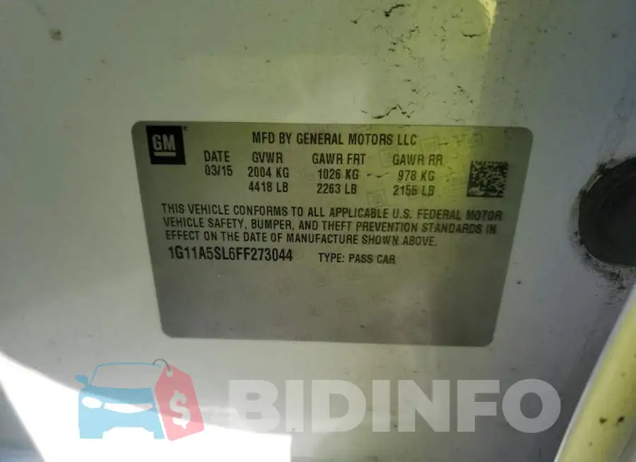 1G11A5SL6FF273044 Photo# 12