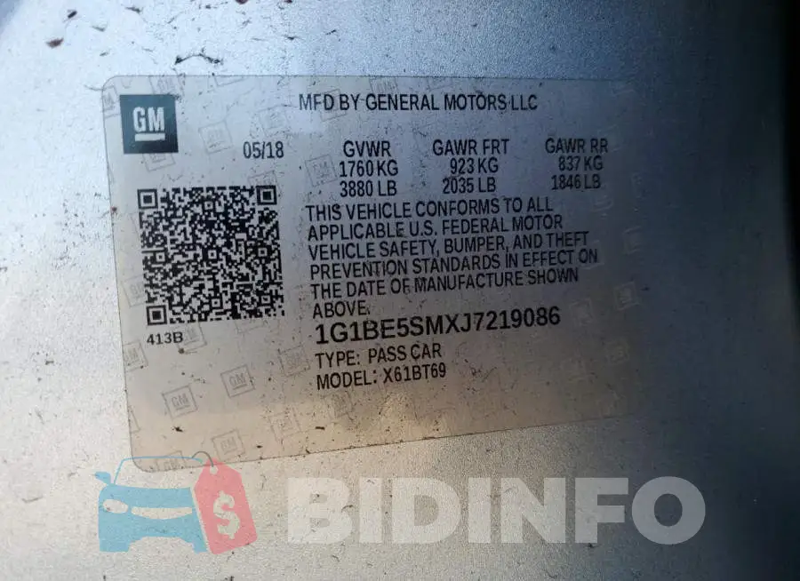 1G1BE5SMXJ7219086 Photo# 12