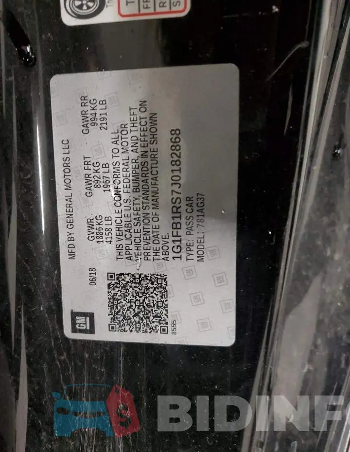 1G1FB1RS7J0182868 Photo# 12