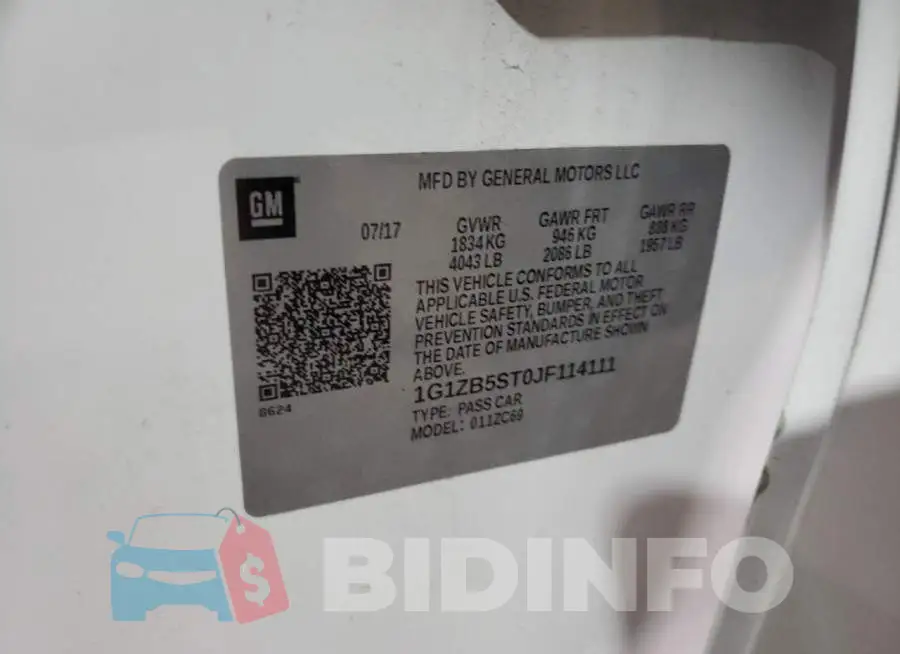 1G1ZB5ST0JF114111 Photo# 13