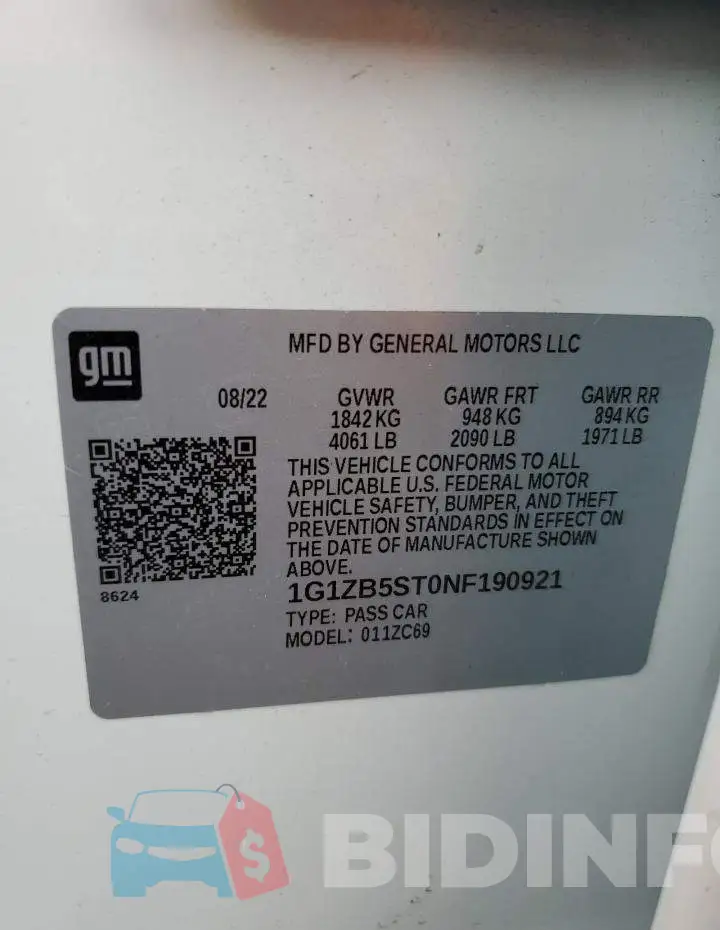 1G1ZB5ST0NF190921 Photo# 12