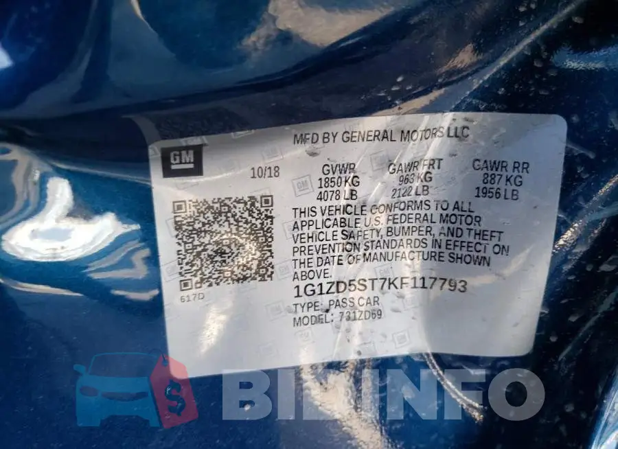 1G1ZD5ST7KF117793 Photo# 12