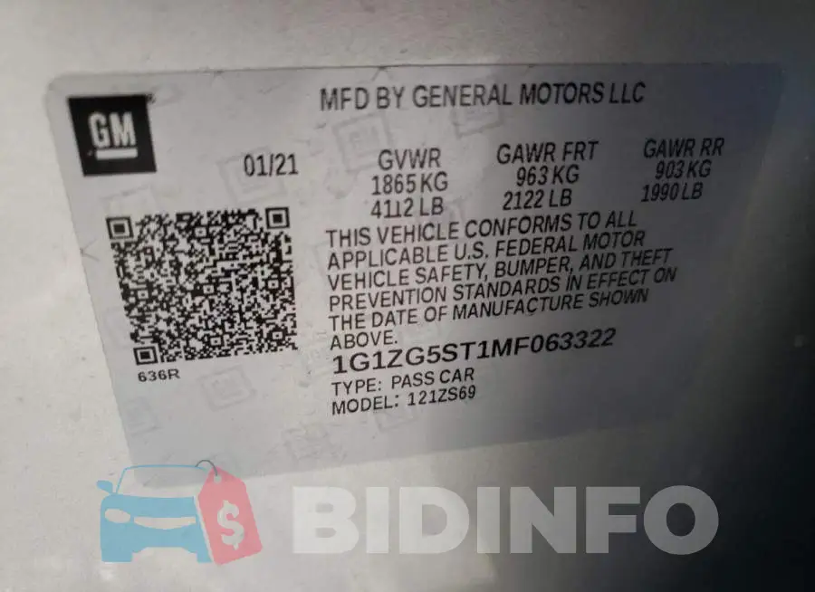 1G1ZG5ST1MF063322 Photo# 12