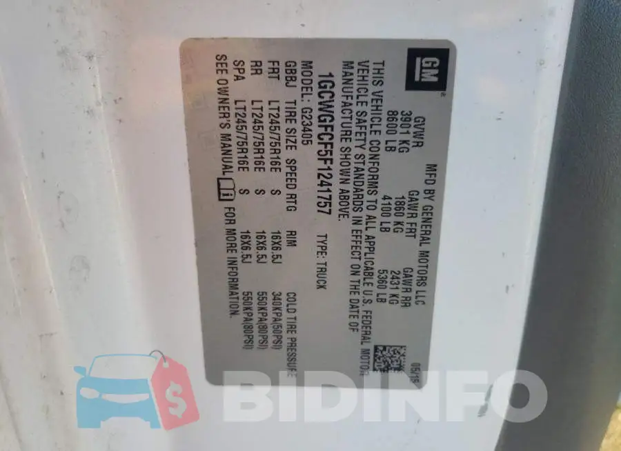 1GCWGFCF5F1241757 Photo# 13