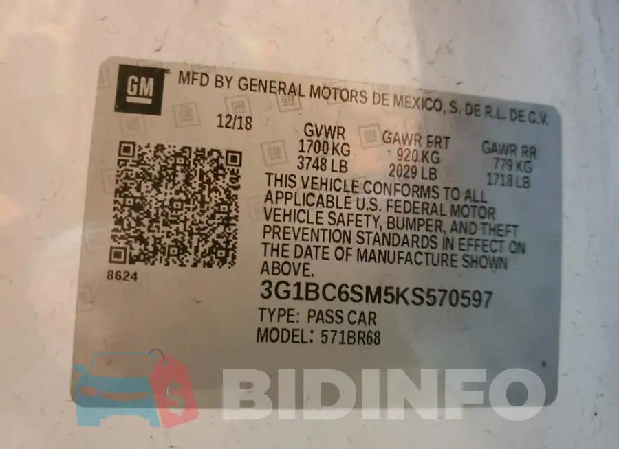 3G1BC6SM5KS570597 Photo# 13