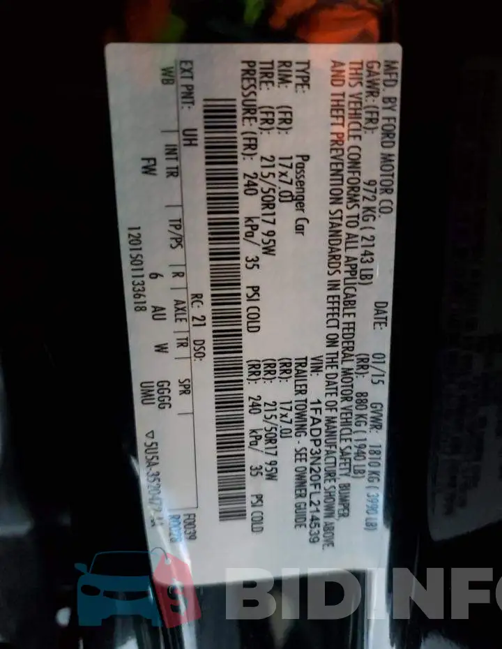 1FADP3N20FL214539 Photo# 12