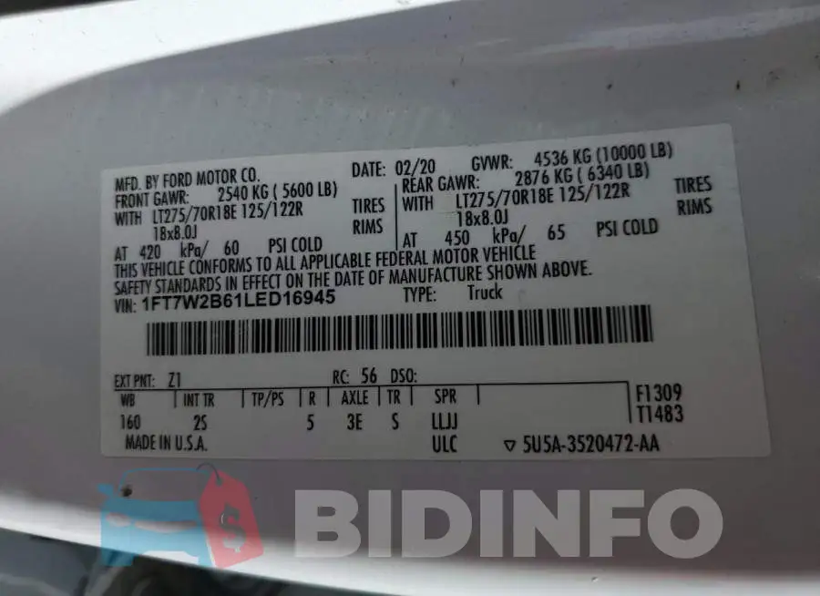 1FT7W2B61LED16945 Photo# 13