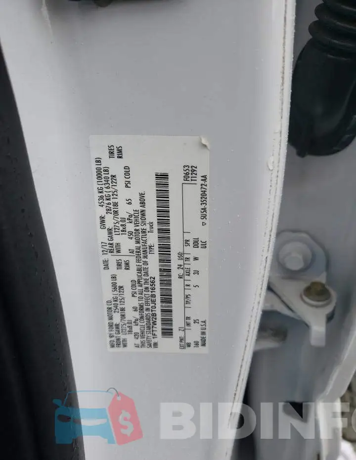 1FT7W2BT0JEB16562 Photo# 12