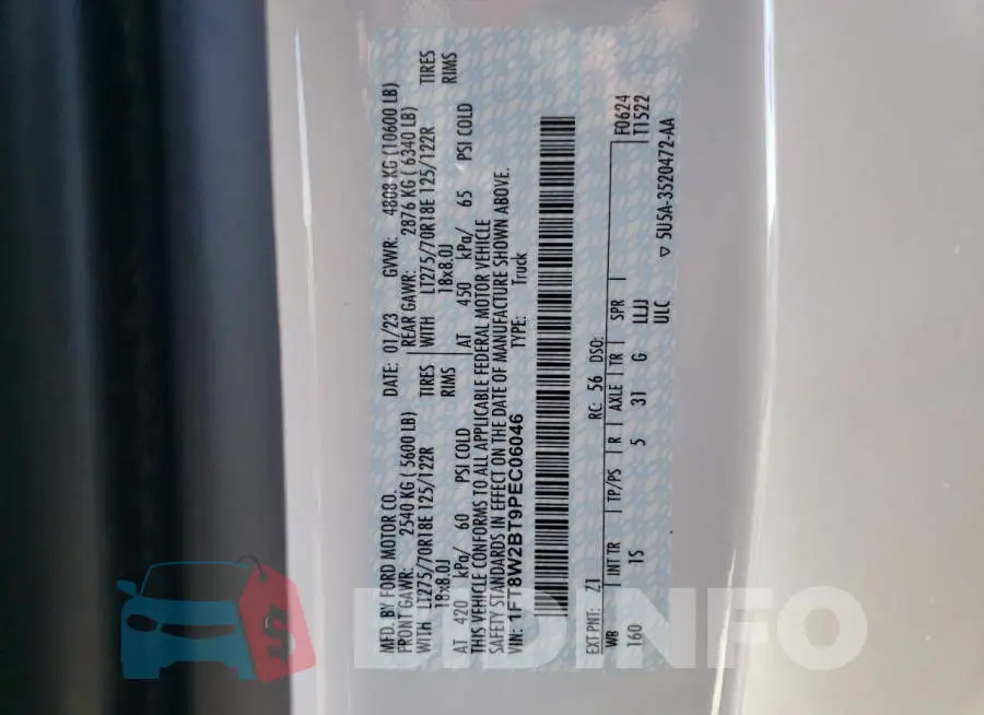 1FT8W2BT9PEC06046 Photo# 13