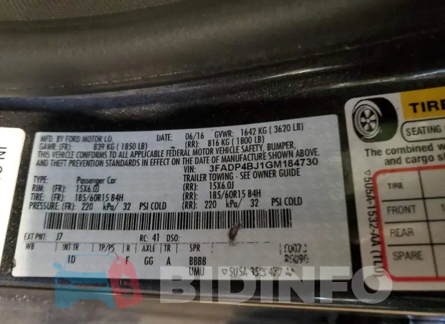3FADP4BJ1GM184730 Photo# 12
