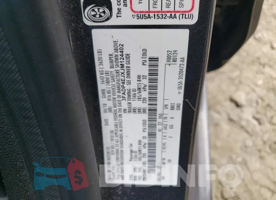 3FADP4EJXJM124402 Photo# 12