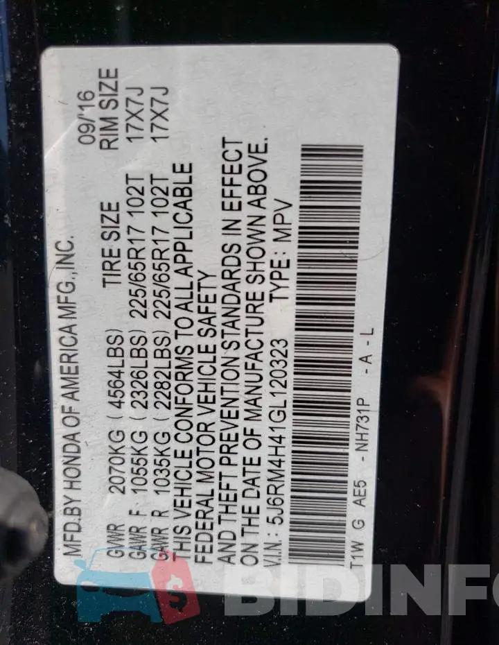 5J6RM4H41GL120323 Photo# 12