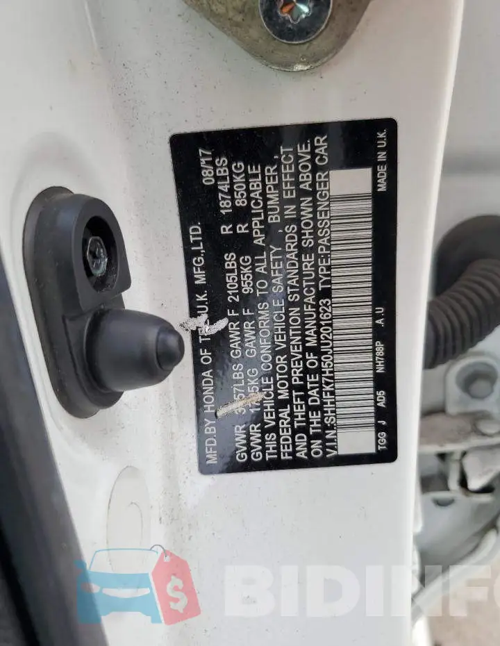 SHHFK7H50JU201623 Photo# 12