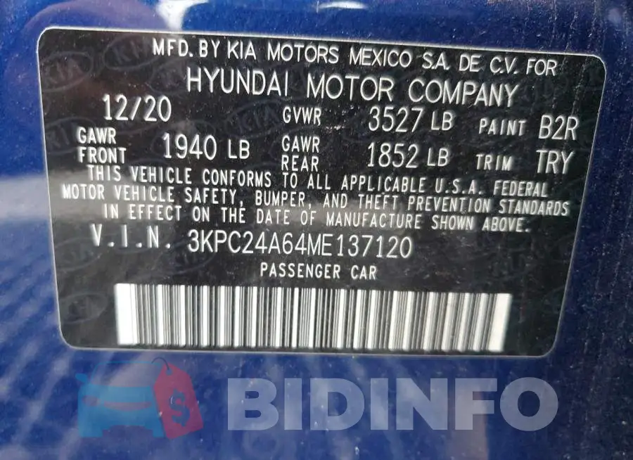 3KPC24A64ME137120 Photo# 12