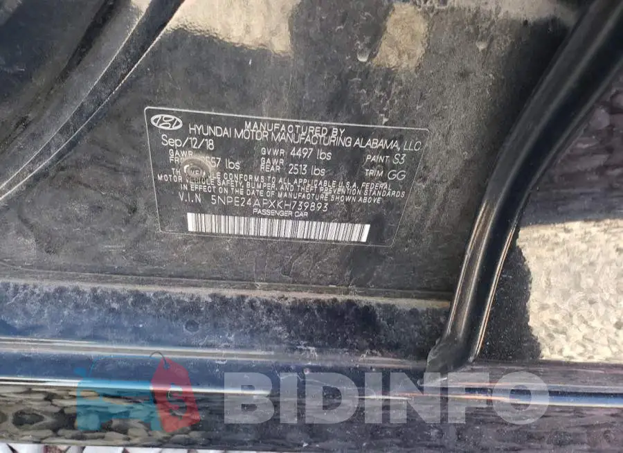 5NPE24AFXKH739893 Photo# 12