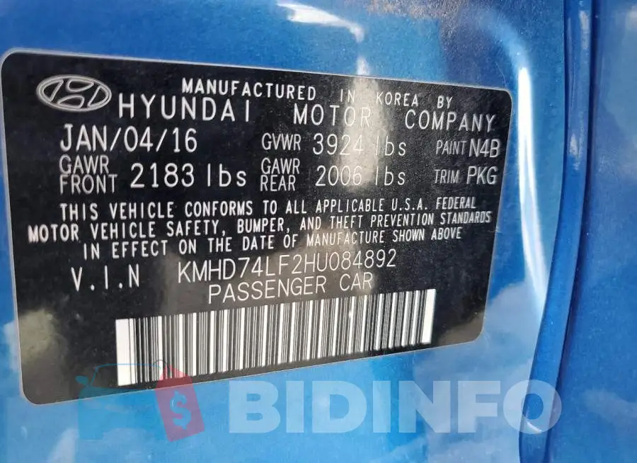 KMHD74LF2HU084892 Photo# 12