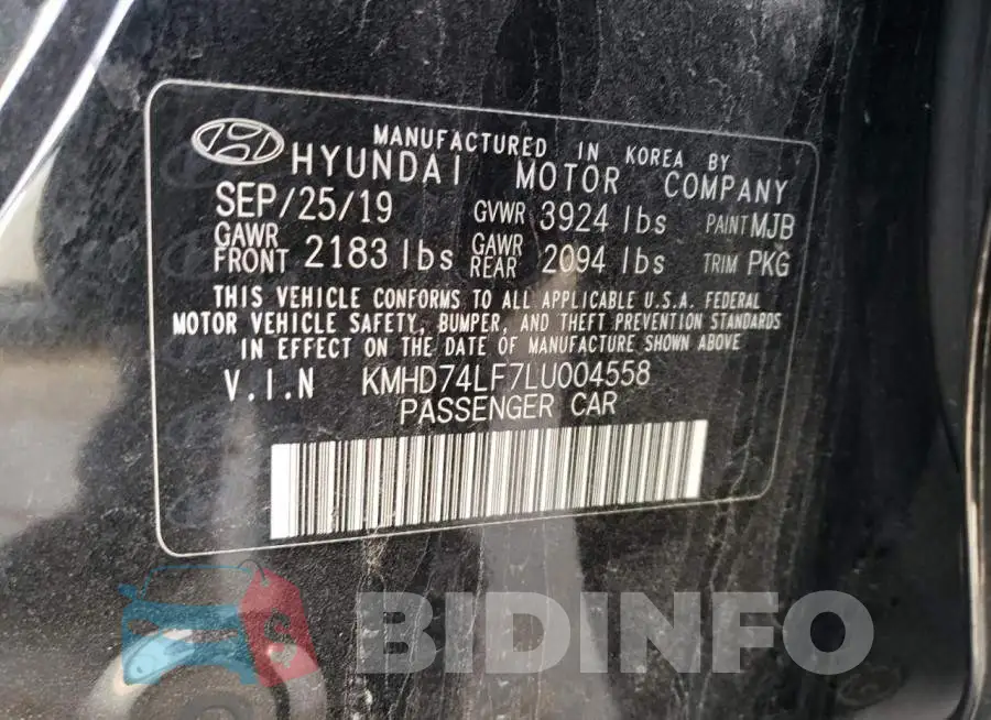 KMHD74LF7LU004558 Photo# 12